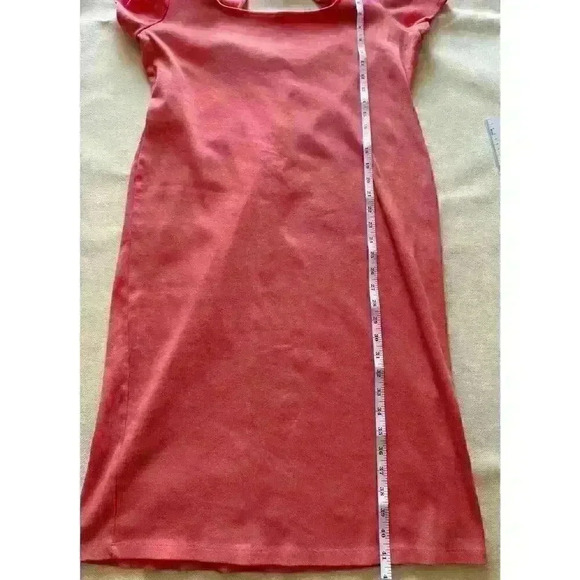 Nine West Women's Plus Dress Short Sleeve Casual Cotton Plus Size 2X Cruz Coral - Picture 7 of 10